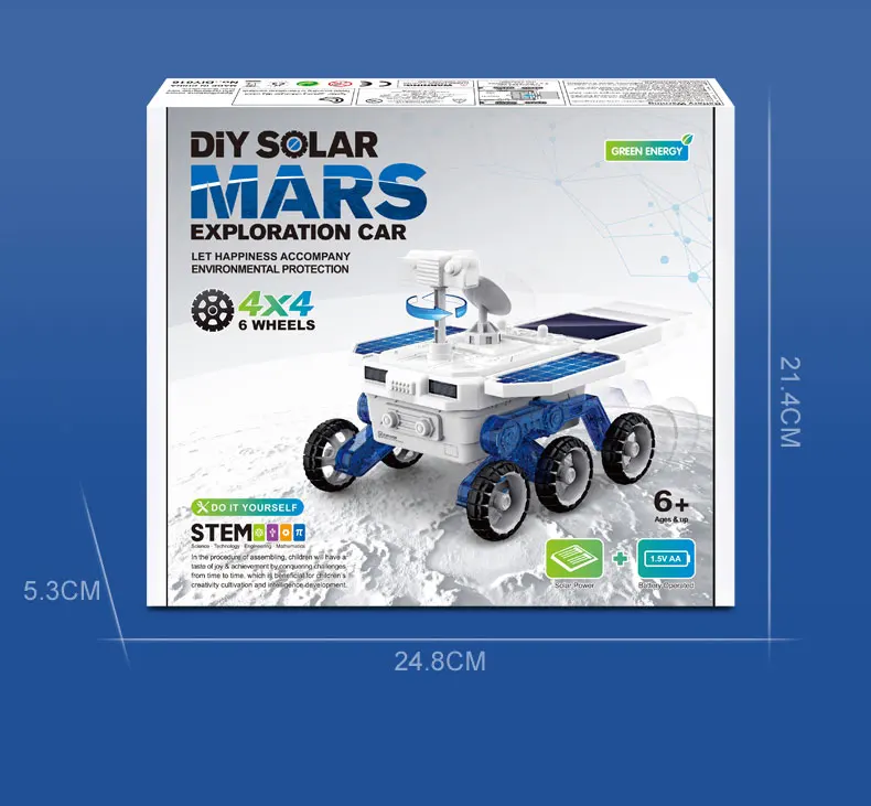 
RTS Mars rover kids diy solar toy robot exploration vehicle new toys 2021 STEM educational 