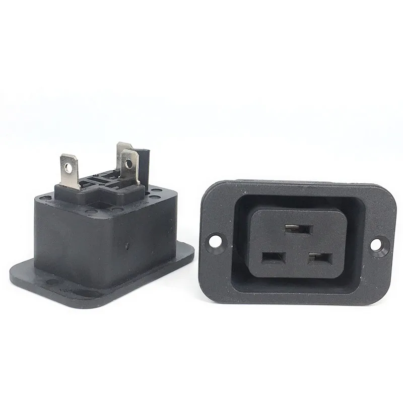 High quality IEC60320 C19 power socket with screw hole with certificate 16A250V female C19 power outlet for PDU UPS