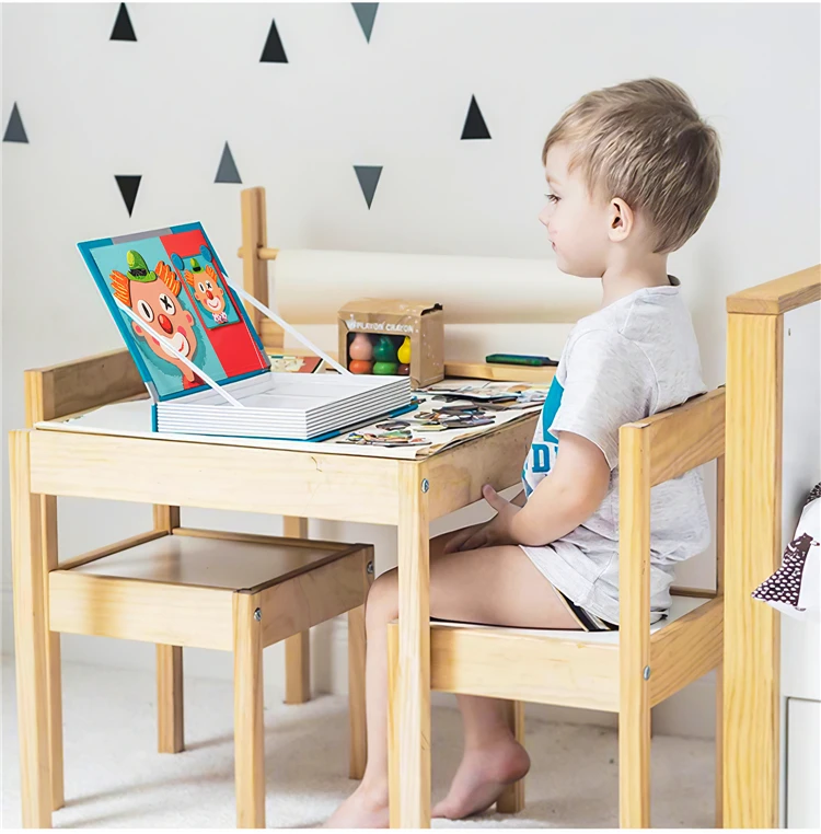 Early Montessori Children Magnetic Puzzle Toy 3D Dressup Magnet Book Kids Educational Toys