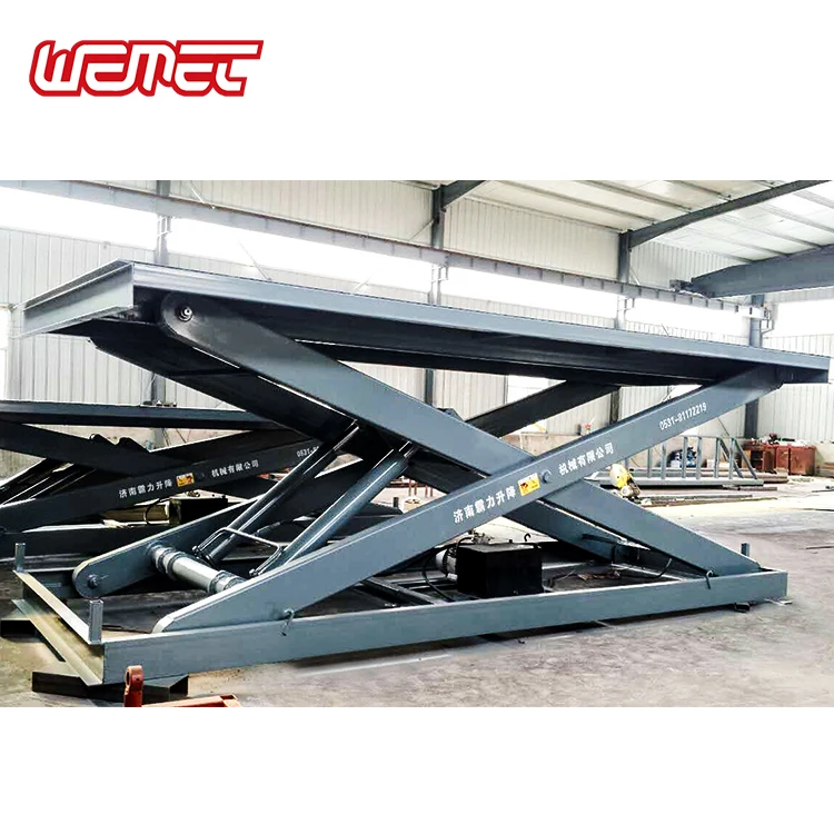 Wemet China hydraulic car lift platform/ car elevator with CE  for garage, showroom, Auto 4s, workshop