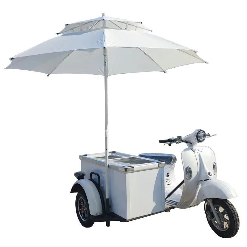 Electric street food bike coffe fruit cart for sale fashional mobile food bicycle