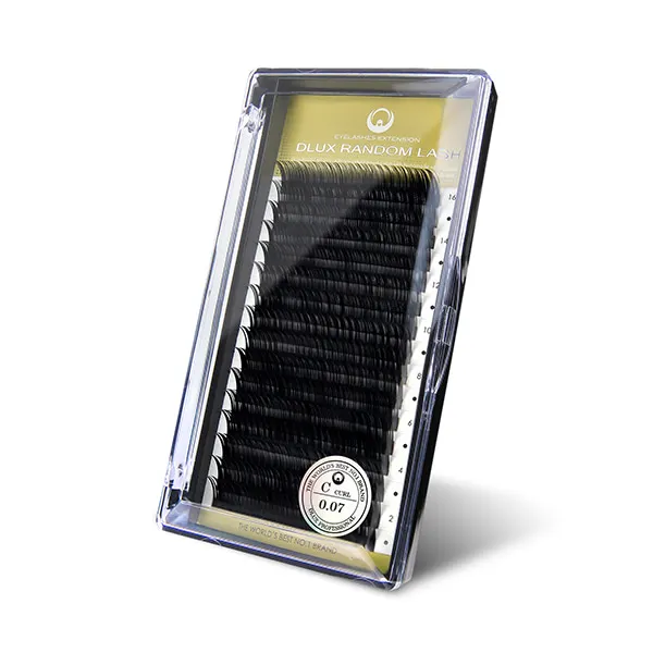 Профессиональные случайные ресницы DLUX из Кореи высокое качество лучший дизайн частная этикетка наращивание ресниц норковые