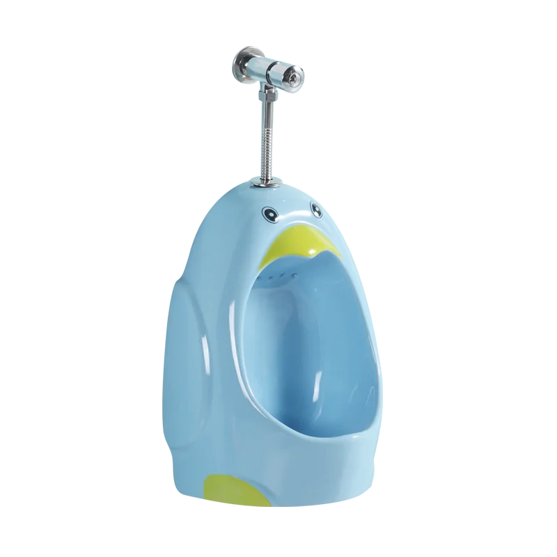 KD-K003U Commercial Sanitary Ware Products Chaozhou Made Ceramic Glazed Wall Urinal Children WC Room Blue Color Waterless Urinal