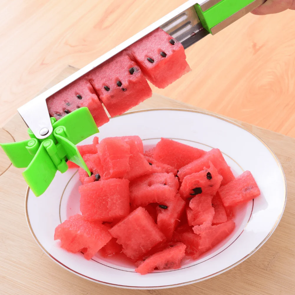 Watermelon Cutter Stainless Steel Windmill Design Cut Watermelon Kitchen Gadgets Salad Fruit Slicer Cutter Tool for restaurant