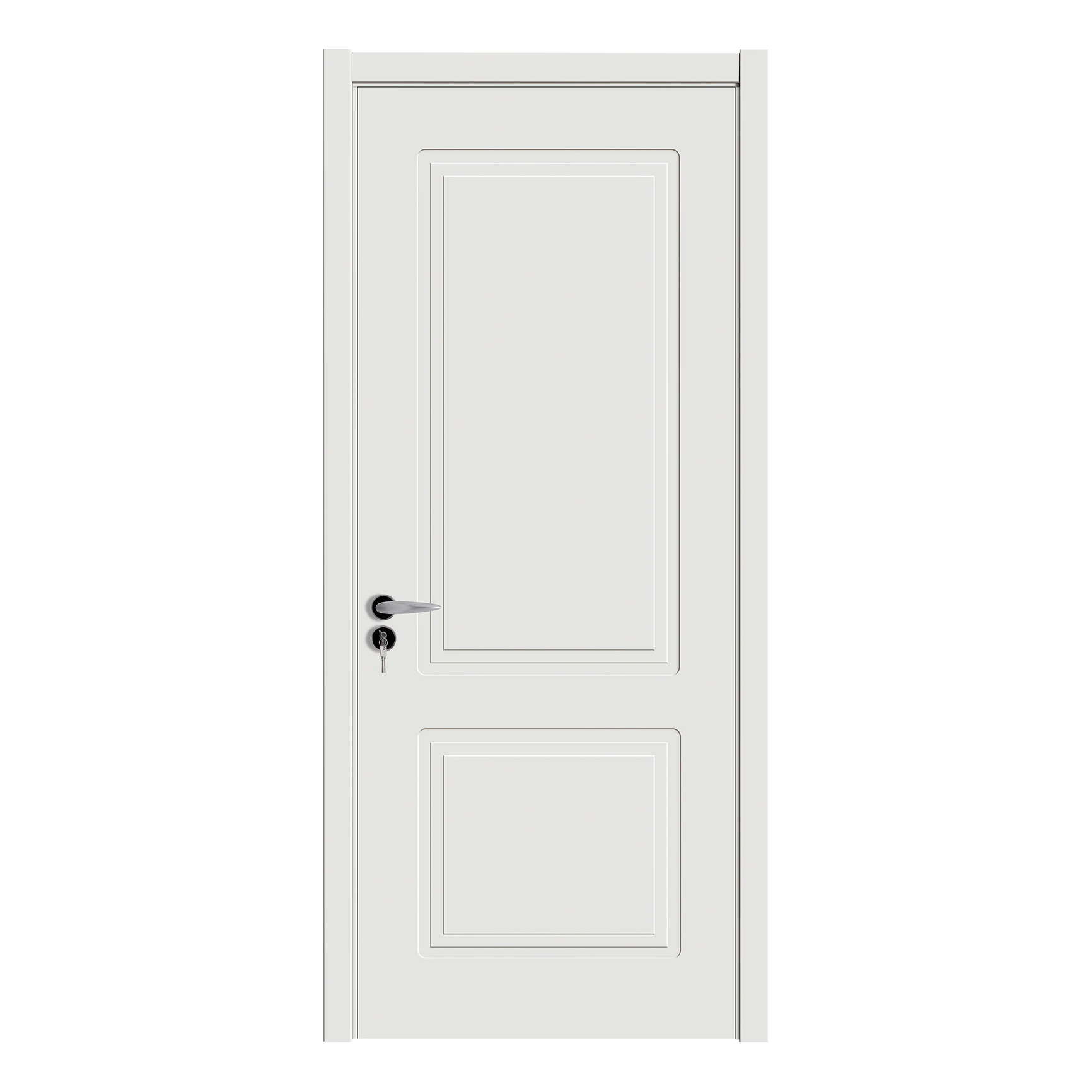 customized pre-hung white panels PVC MDF wood door main interior room doors for houses