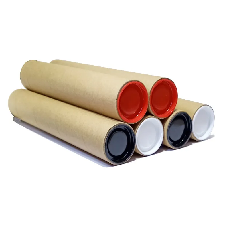 white brown black Custom Mailing Tubes Eco-Friendly Packaging Bespoke Paper Tube core Poster Shipping Tube Solutions