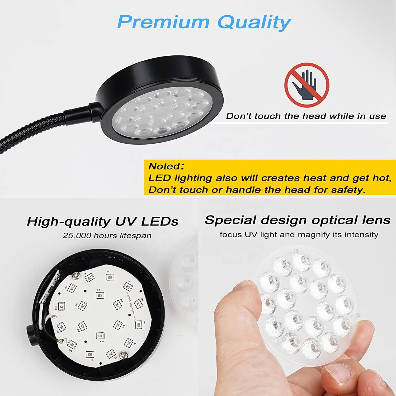 small portable UV finger drying lamp 5W black light table lamp for nail gel