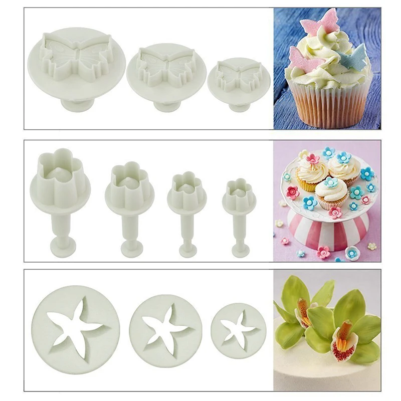 Baking accessories plastic miniatures wedding decoration cake tool mold set for fondant decorate