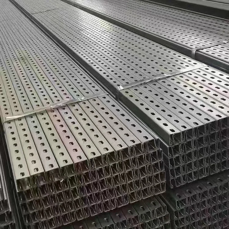 Factory directly sale Solid Pre-galvanized Plain Unistrut U profile Unistrut Strut Channel For Support