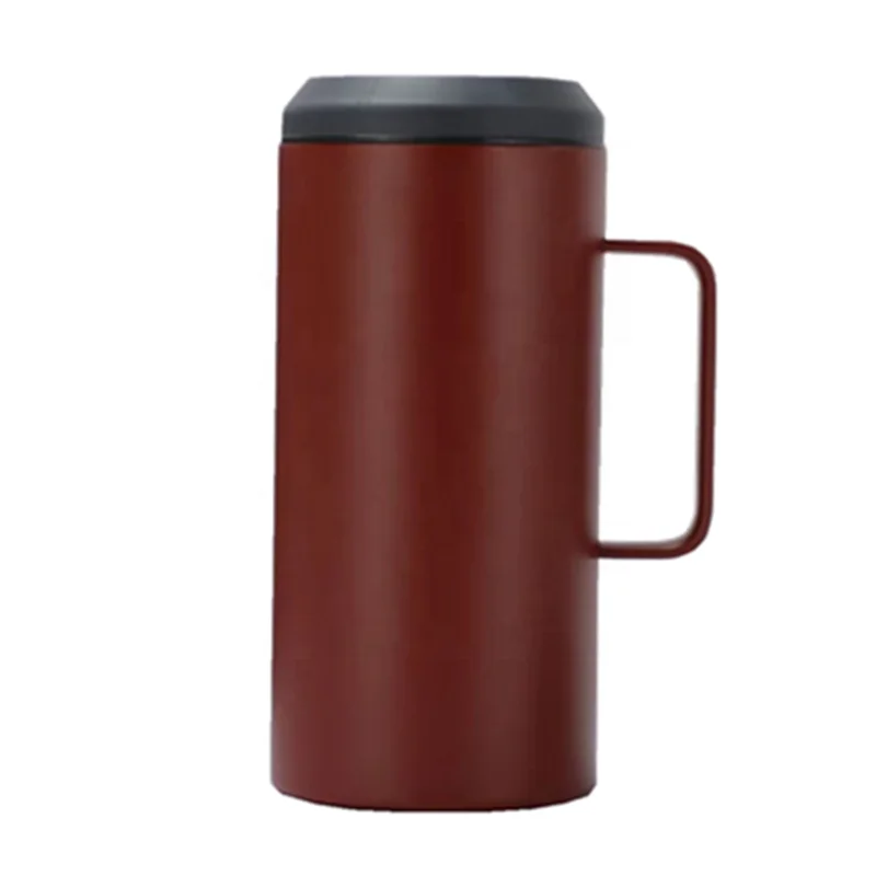 Factory Wholesale Insulated Beverage Metal Tall Skinny Can Double Wall Slim 40 Oz Beer Bottles Cooler With Handle