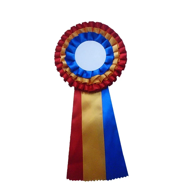 Customized logo award ribbon rosettes for horse show