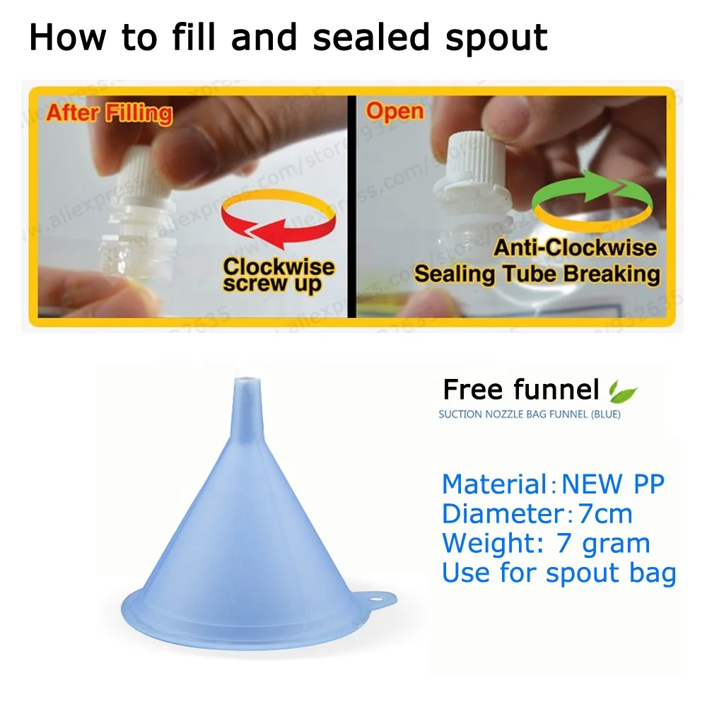 Beverage Bag Spout Stand Up Pouch Drinking Water Bag Sauce Flask Spout  Energy Drinks Coffee Beer Juice Sample Sack Bags Doypack