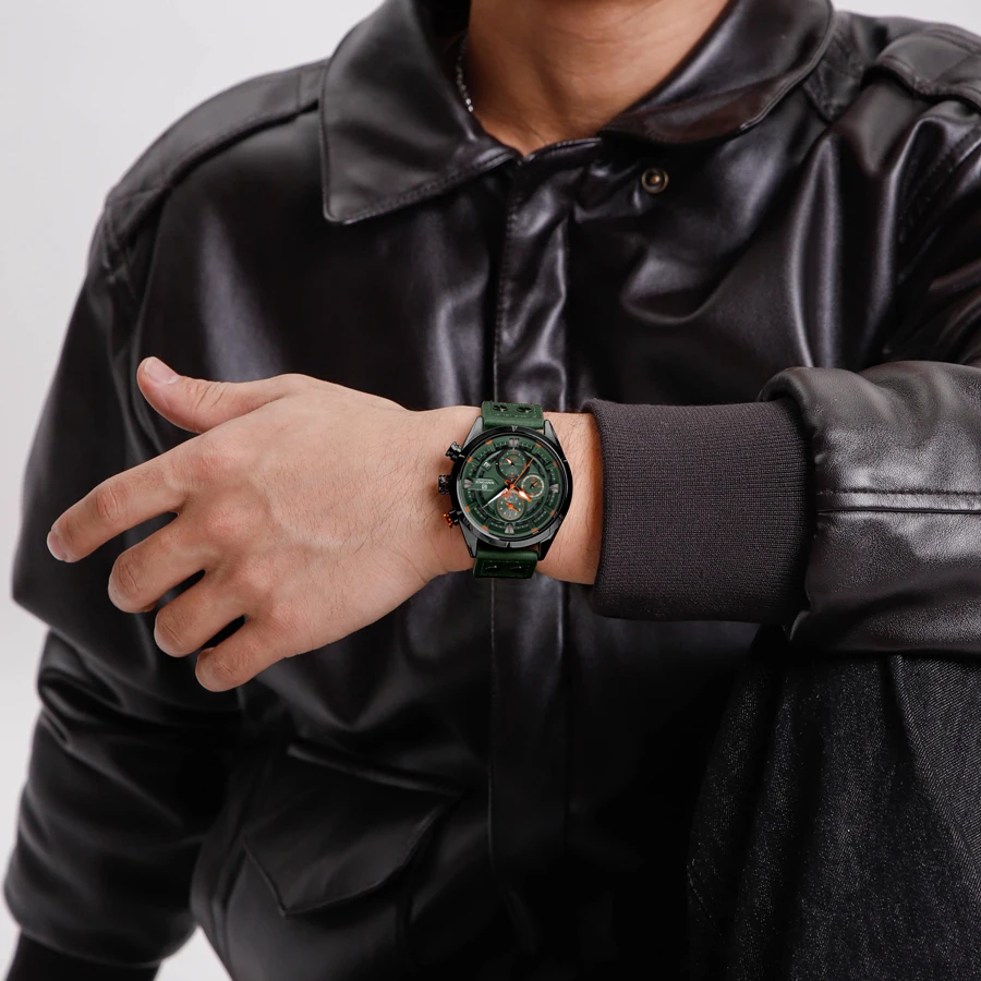 NAVIFORCE 8045 Fashion Luxury Quartz Analog Manufacturer Relojes Hombre Wholesale Business Casual Leather Strap Watch for Men