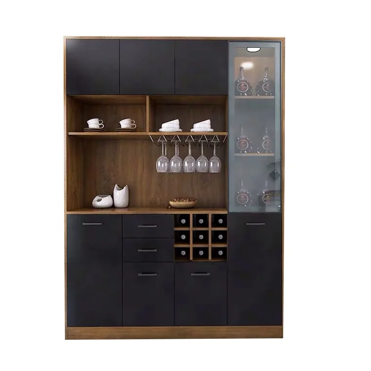 Home White  KItchen Furniture Use Cabinet Wine Cabinet Wooden Kitchen Cabinets (1600188988356)