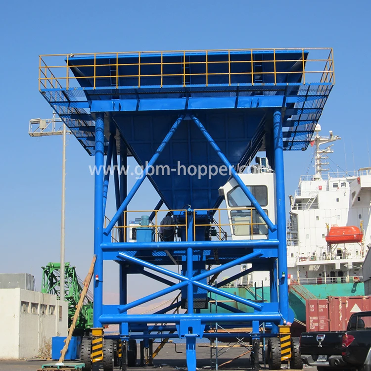 50 m3 Industry Bulk Material Handling cement/ Fertilizer hopper mobile grain