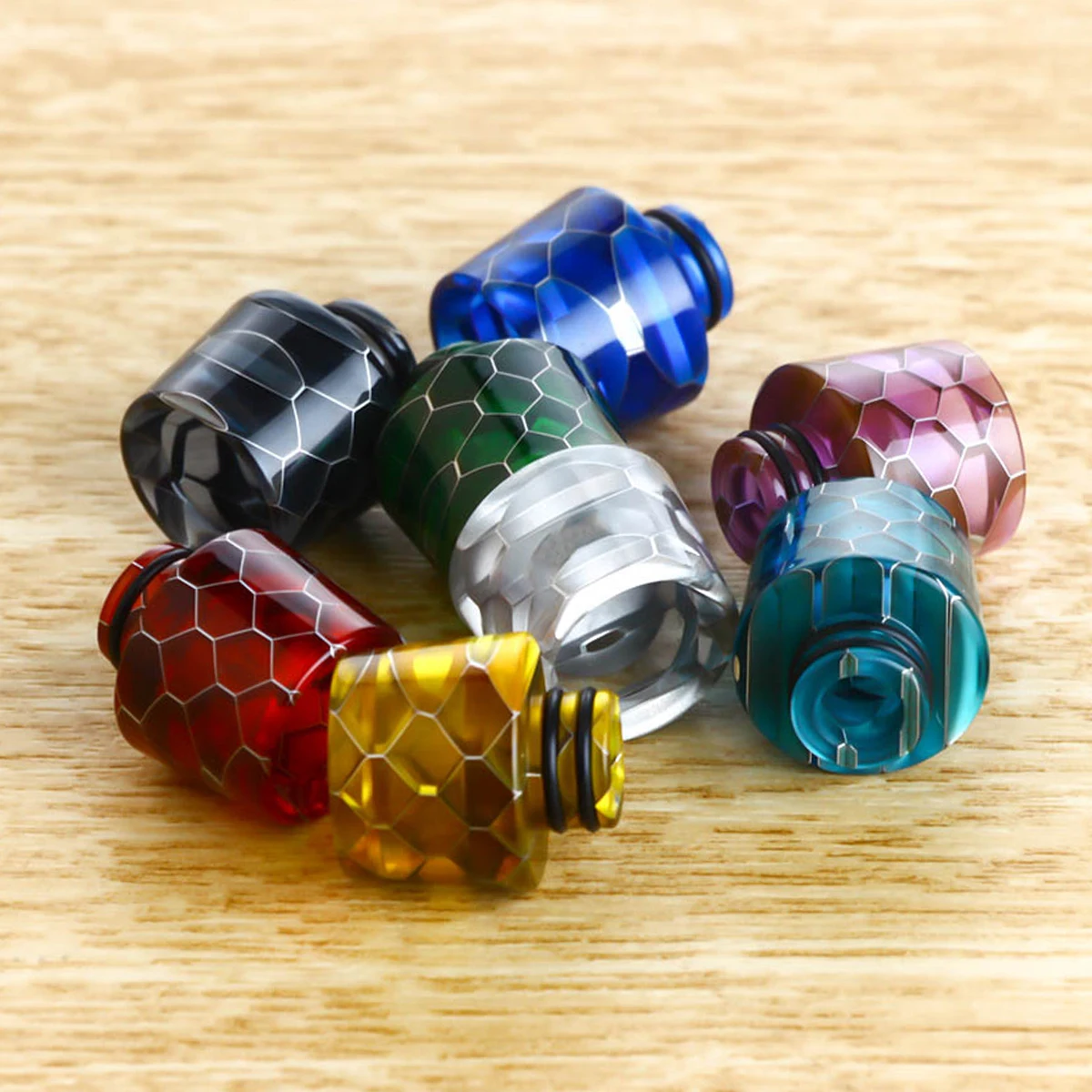 
Volcanee Colorful Snake Drip Tip 510 Epoxy Resin Wide Bore Mouthpiece for V8 Baby RTA Atomizer 510 Drip Tip mtl 