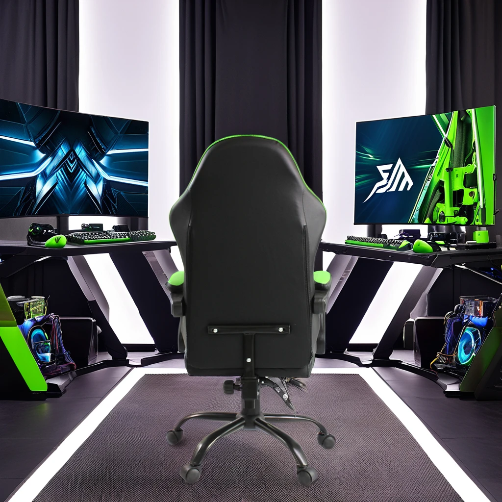 Factory Heavy Duty Commercial Gaming Swivel Chair Cheap Synthetic Leather for Office Use Optional with PVC and PU