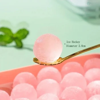 SYW111 OEM Round Ball Ice Tray Plastic Ice Cube Mold Refrigerator Circle Ice Ball Mold With Lid And Bin
