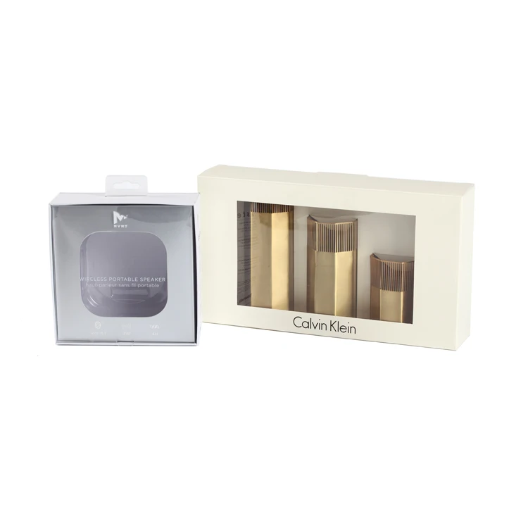 cosmetic elegent clear window skin care packaging boxes printed perfume packaging box design templates box