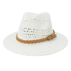 Пляжная соломенная шляпа унисекс, Панама от солнца, модная уличная шапка, лето-осень, 2022