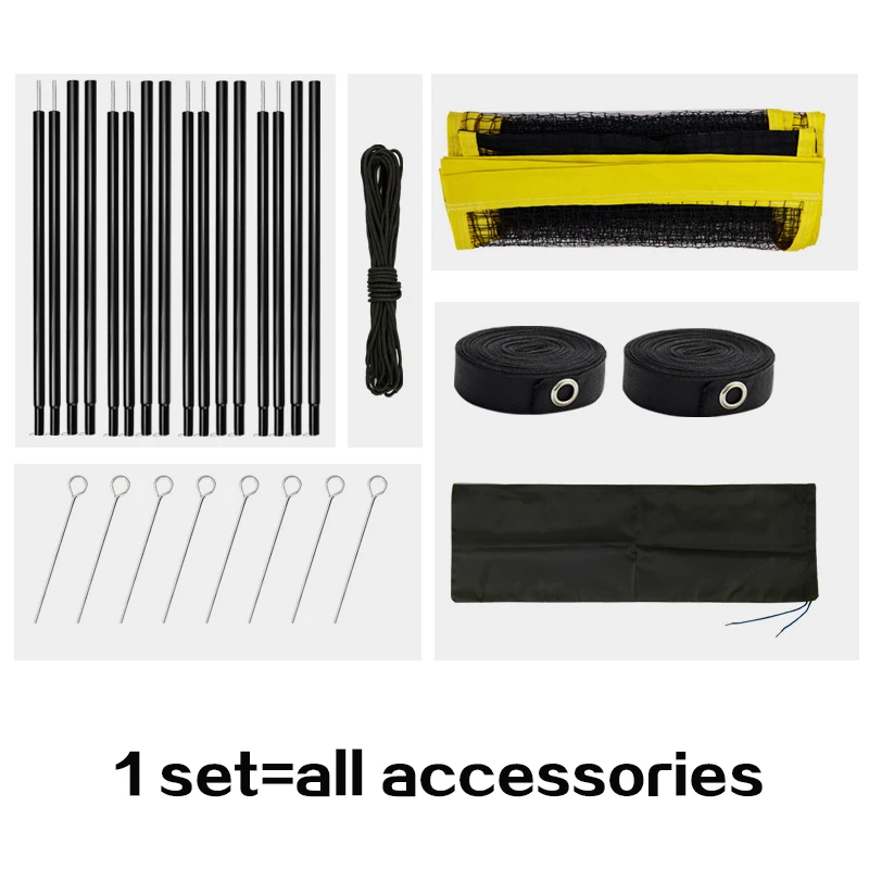 Beach Volleyball Net Beach Games Cross Volleyball Training Block 4-Person Volleyball Net