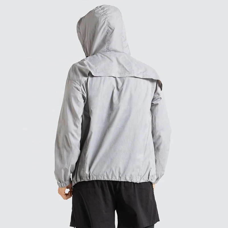 OEM Wholesale Custom Summer Lightweight Waterproof Jackets Running Hooded Windbreaker Jacket For Men