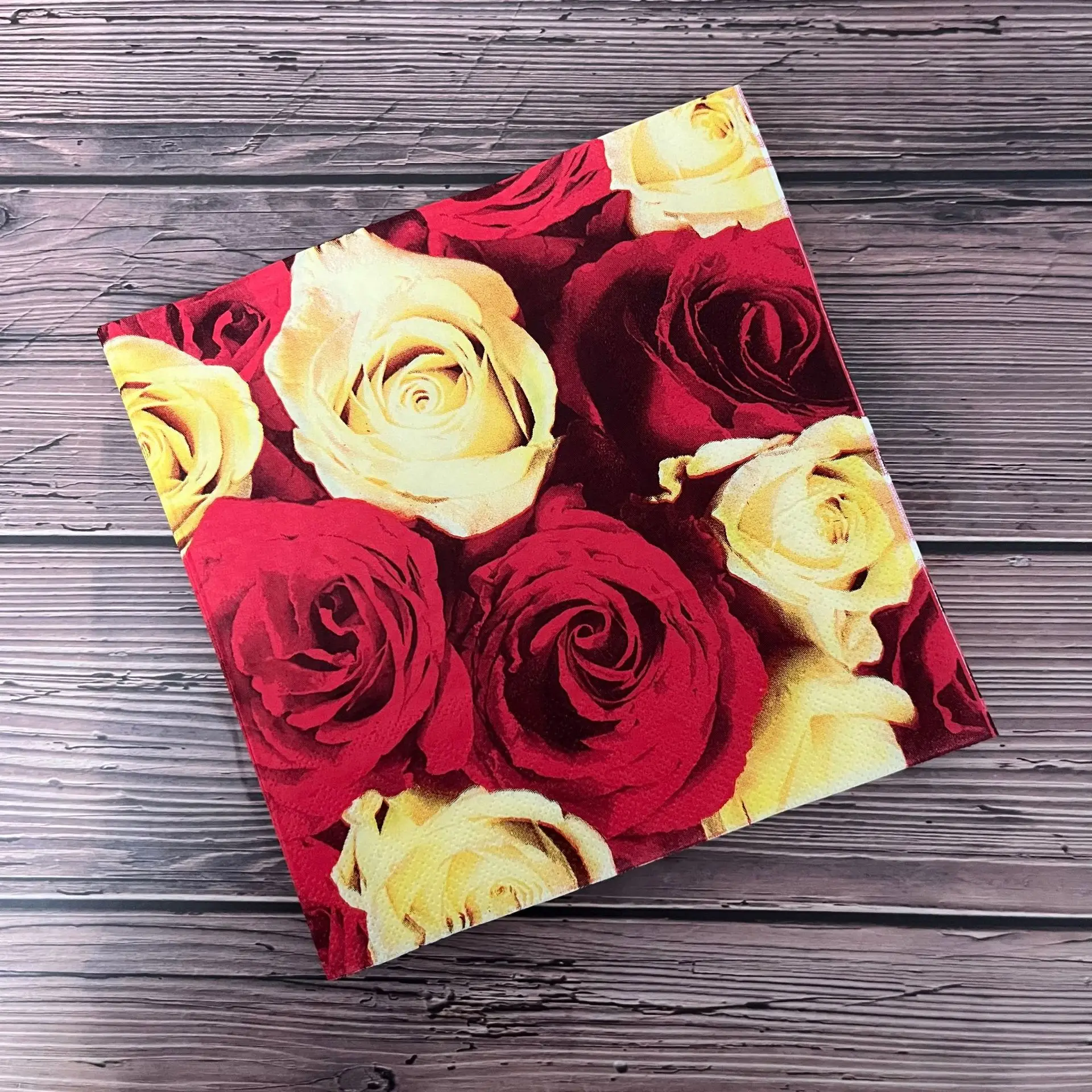 Wholesale Custom High Quality Disposable Beautiful Flower Party Printed Paper Napkins For Dinner