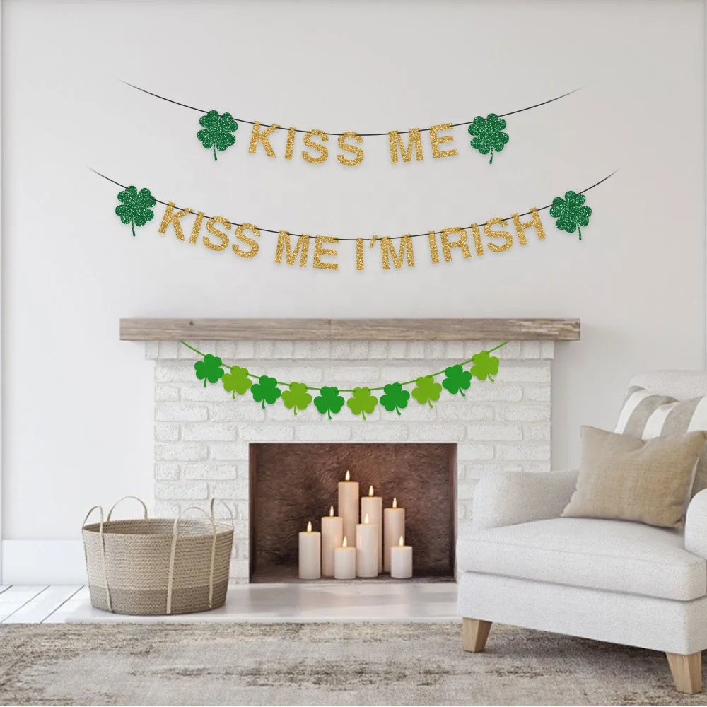 BA131 2 шт. золотые струны день Святого Паркера, украшения, подвесные баннеры из бумаги на заказ, «сделай сам», фабрика, оптовая продажа