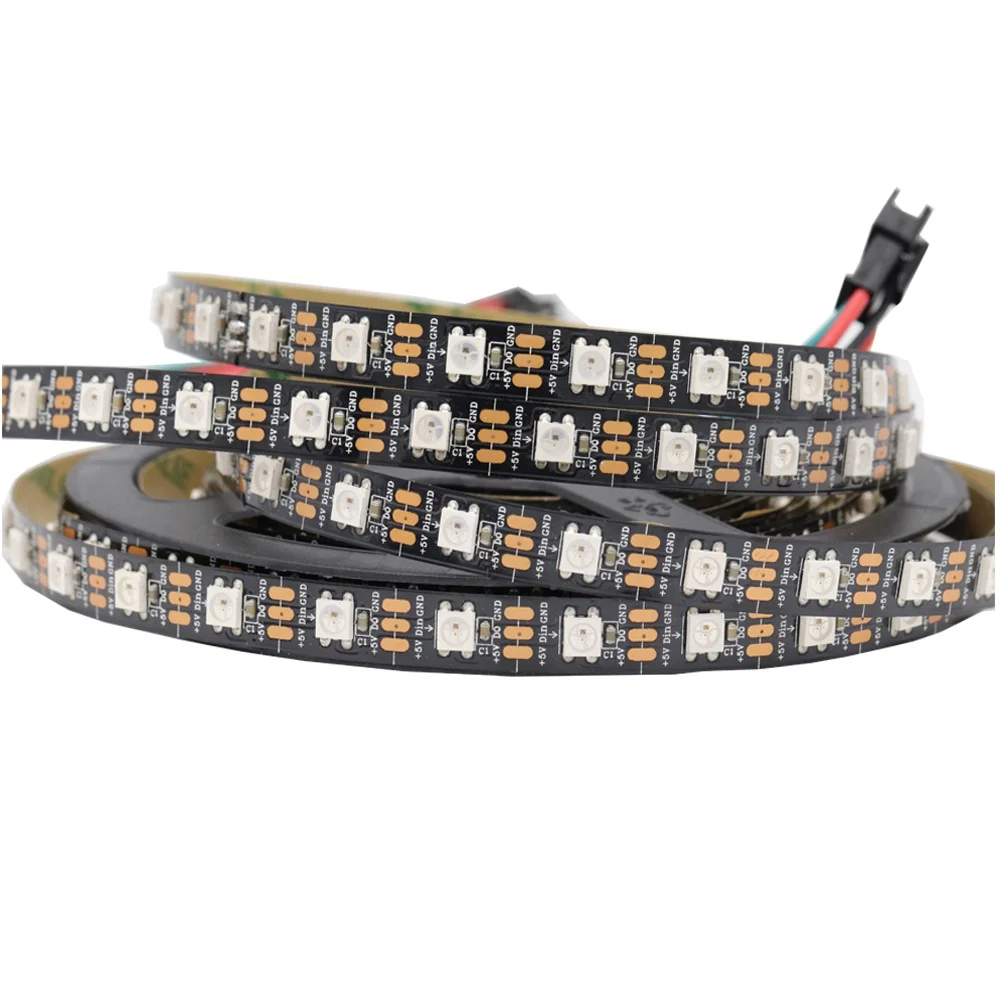 WS2812B светодиодные полосы 5050SMD RGB Полноцветный 5V 5m 16.4ft 300 LED индивидуальный адресуемых света