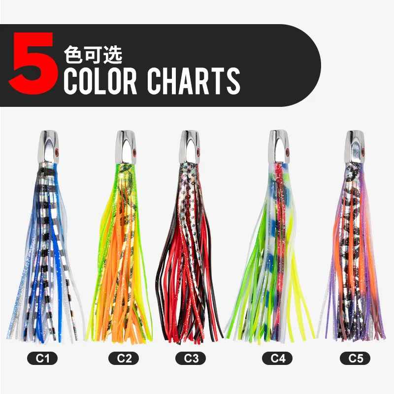 76g/20.5cm Sea fishing squid Soft Bait electroplated octopus drag bait fishing lures
