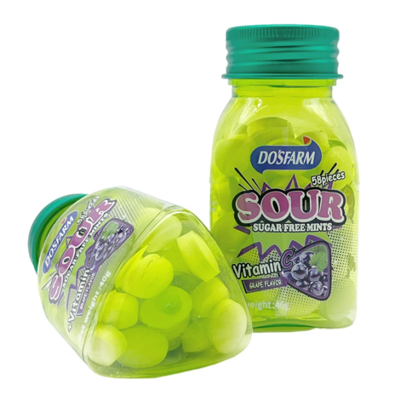 Strongest Sour Mints Sugar Free Mints Candy Grape Flavor Vitamin C Mints Wholesale Manufacturer