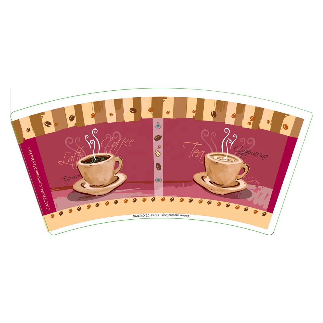 custom pattern Raw Material pla pe coated base paper for making coating cups