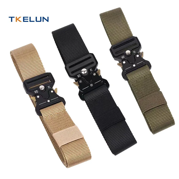 3.8cm Fashion Adjustable Zinc Alloy Buckle Nylon Webbing Versatile Belt