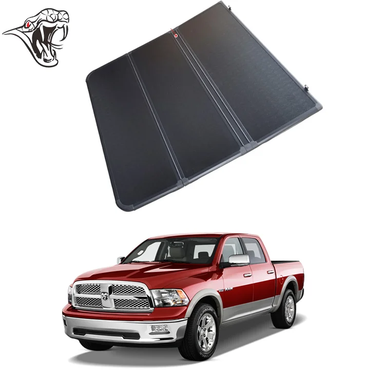 
Hard three-fold hard folding trunk lid with side tool box for the Dodge Ram 1500 dual cab 