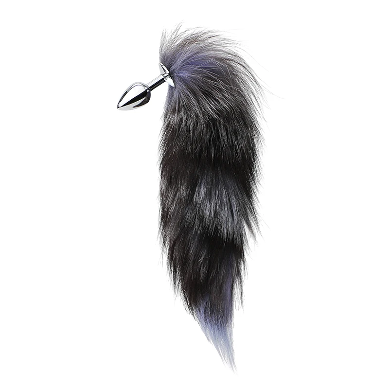 BDSM Sex Toy SM Game Cosplay Small Size Metal Anal Butt Plug With Fox Tail For Women