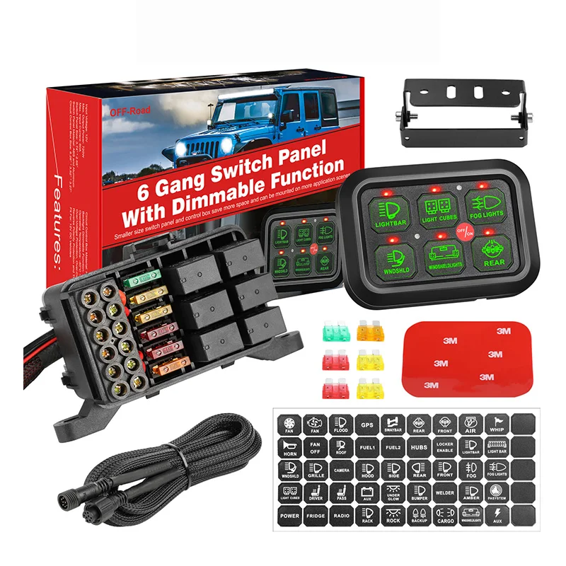 Background Light Dimmable With Circuit Control Box Led Indicator Lights 12V Led Touch Switch Panel