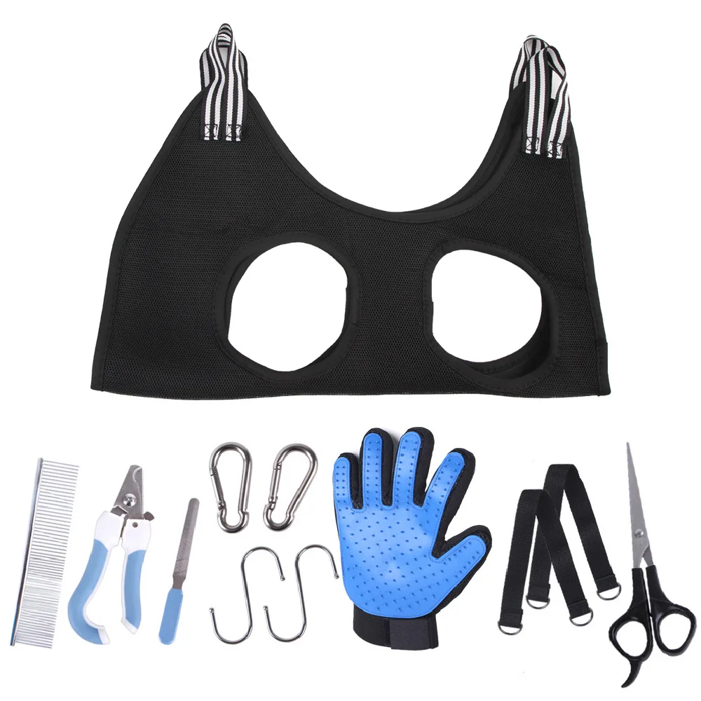 Pet Supplies Kit 12 Pieces Small Large Cat Dog Grooming Hammock
