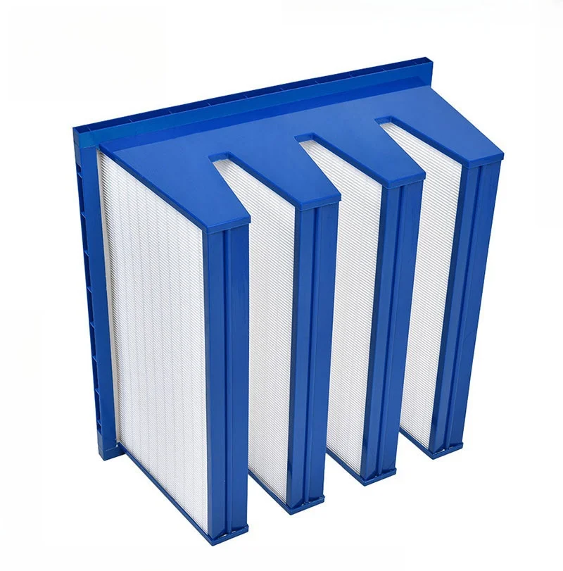 Manufacturer provides high air volume V-shaped sub high efficiency air filter combination filter