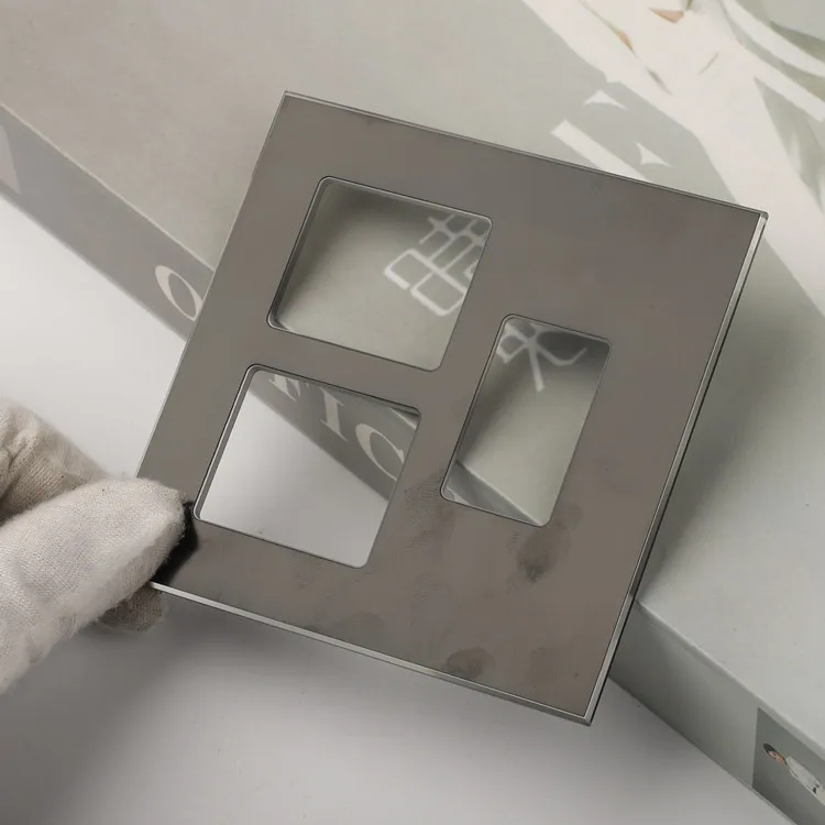 manufacturer custom smart home tempered glass frame for lighting switch