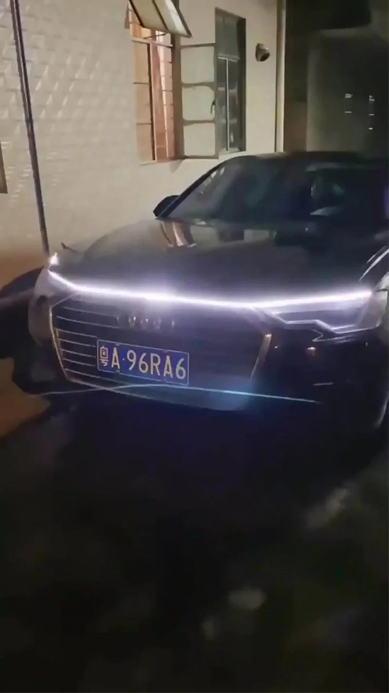 Led Car Hood Lights Strip Universal Engine Hood Guide Decorative Light Bar Auto Headlights Car Daytime Running Light