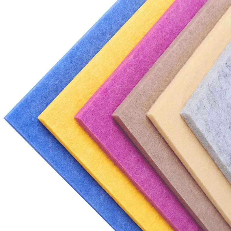 Custom Soundproof Material PET Acoustic Panels 9MM Thickness Fire Retardant Polyester Felt Sound Acoustic Panels