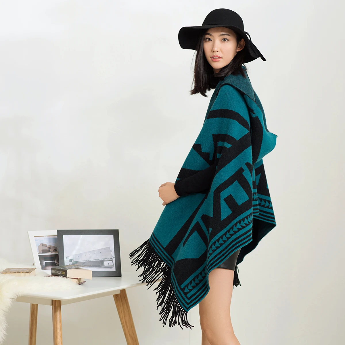 Модный толстый шарф на заказ, Пашмина, пончо, кашемировая шаль