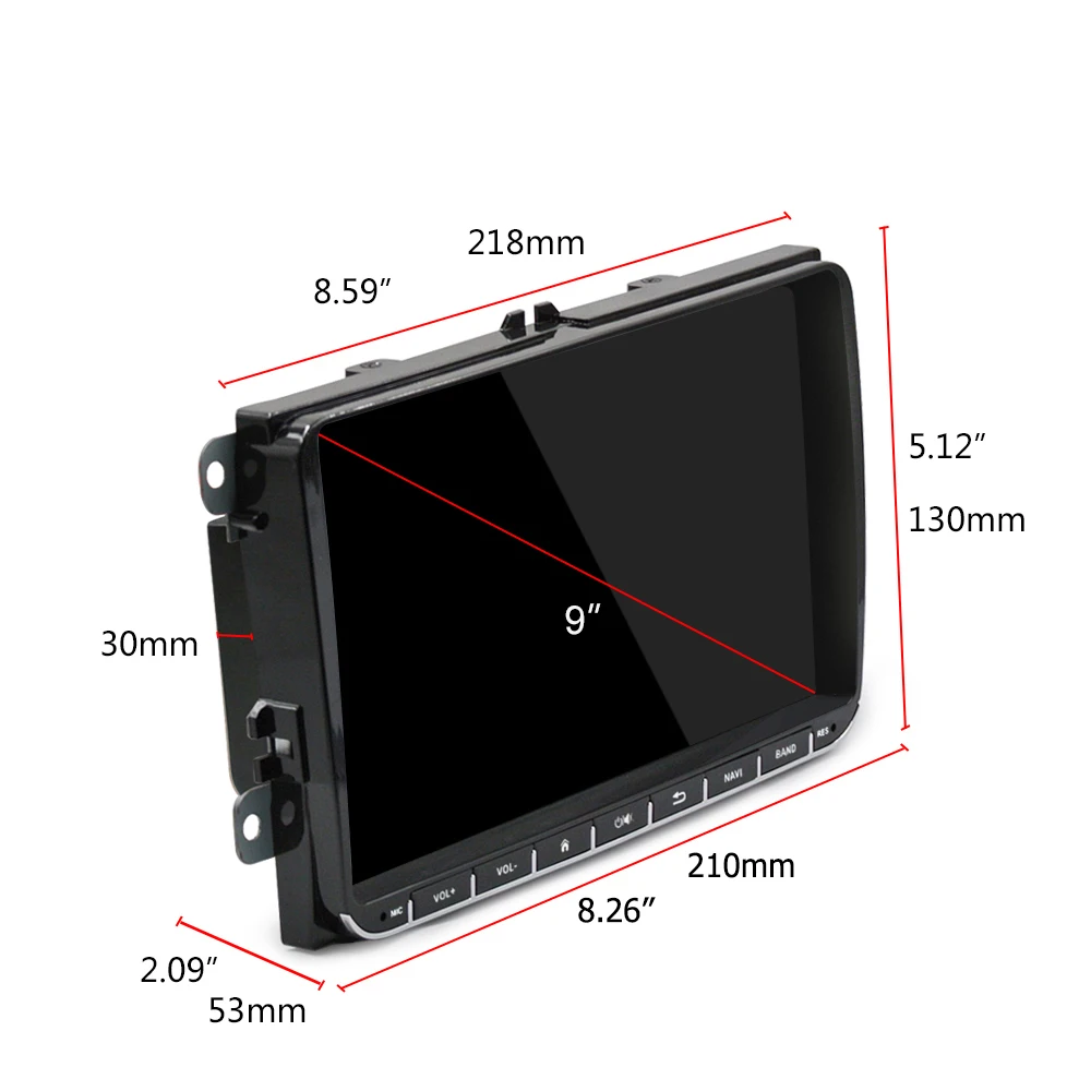 9 Inch Android 8.0 Car radio GPS Navigation for VW Skoda Octavia golf 5 6 touran passat B6 jetta polo tiguan