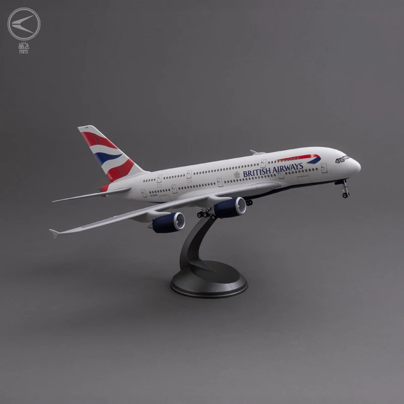  Украшение для бизнеса подарок модель самолета из АБС-пластика аэробус A380 британские авиалинии масштаб 1/160 размер 46