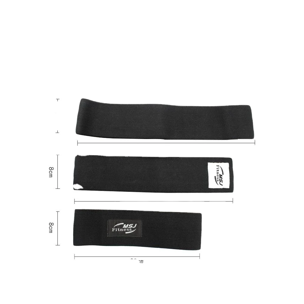 Booty Exercise Elastic Polyester Hip Bands Yoga Stretching Training Fitness Workout Anti Slip Cotton Hip Band Resistance Bands