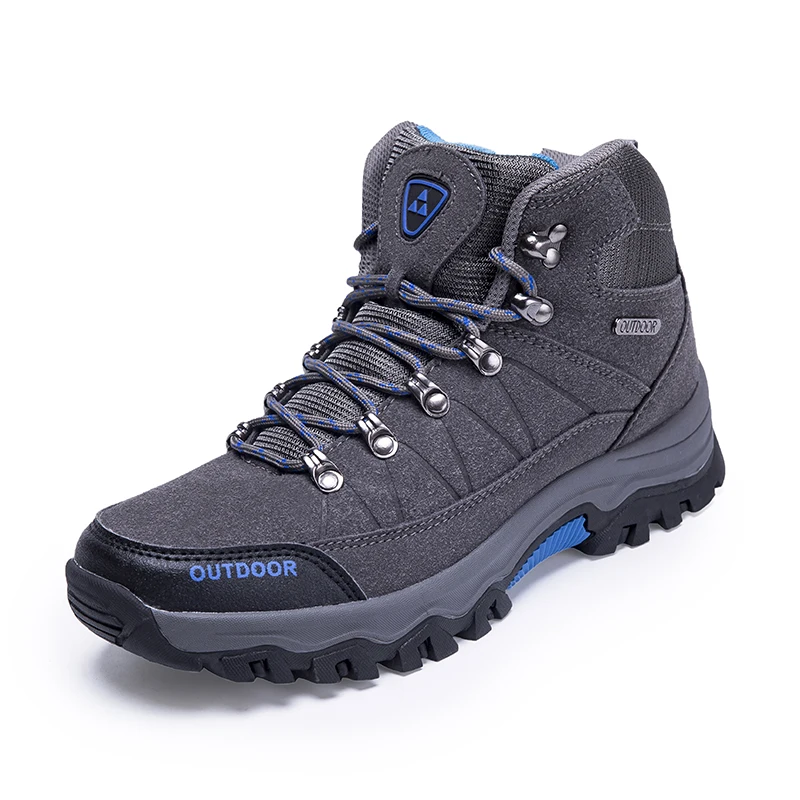 
High quality high ankle waterproof hiking outdoor boot shoes wholesale cheap mens camping shoes manufacturer 