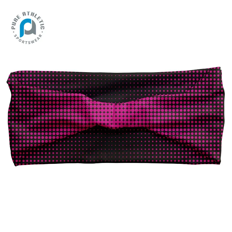PURE Sublimation Printed Paisley headband Customized Logo Design Workout Run Fitness Sweatband Elastic Sports Headband Men Women