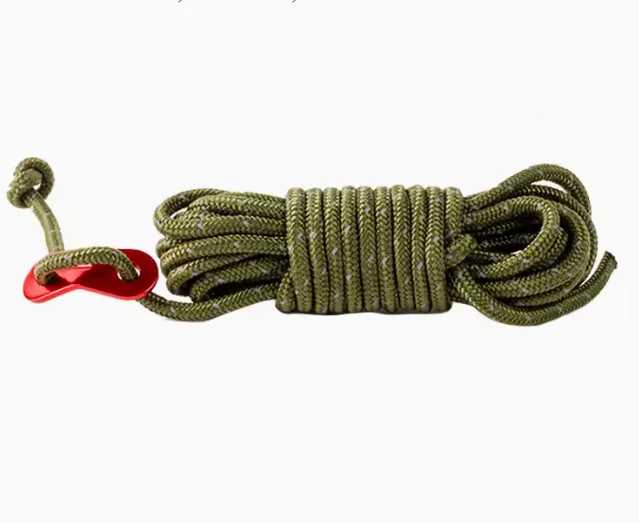 Adjusting Buckle 4m Parachute Cord Canopy Luminous Tent Fixed Rope Camping Wind Rope Camping Accessories Reflective Wind Rope