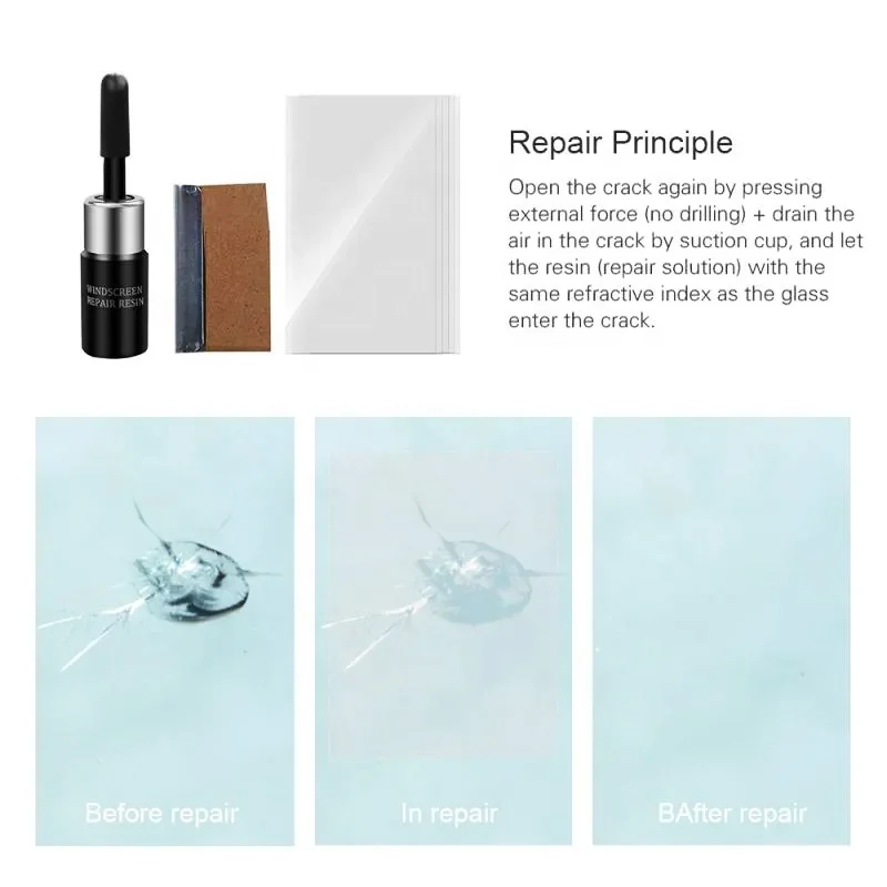 Car Windshield Glass Repair Kit Car Glass Crack Repair Liquid DIY Auto Window Repair Tool Scratch Crack Restore Tool