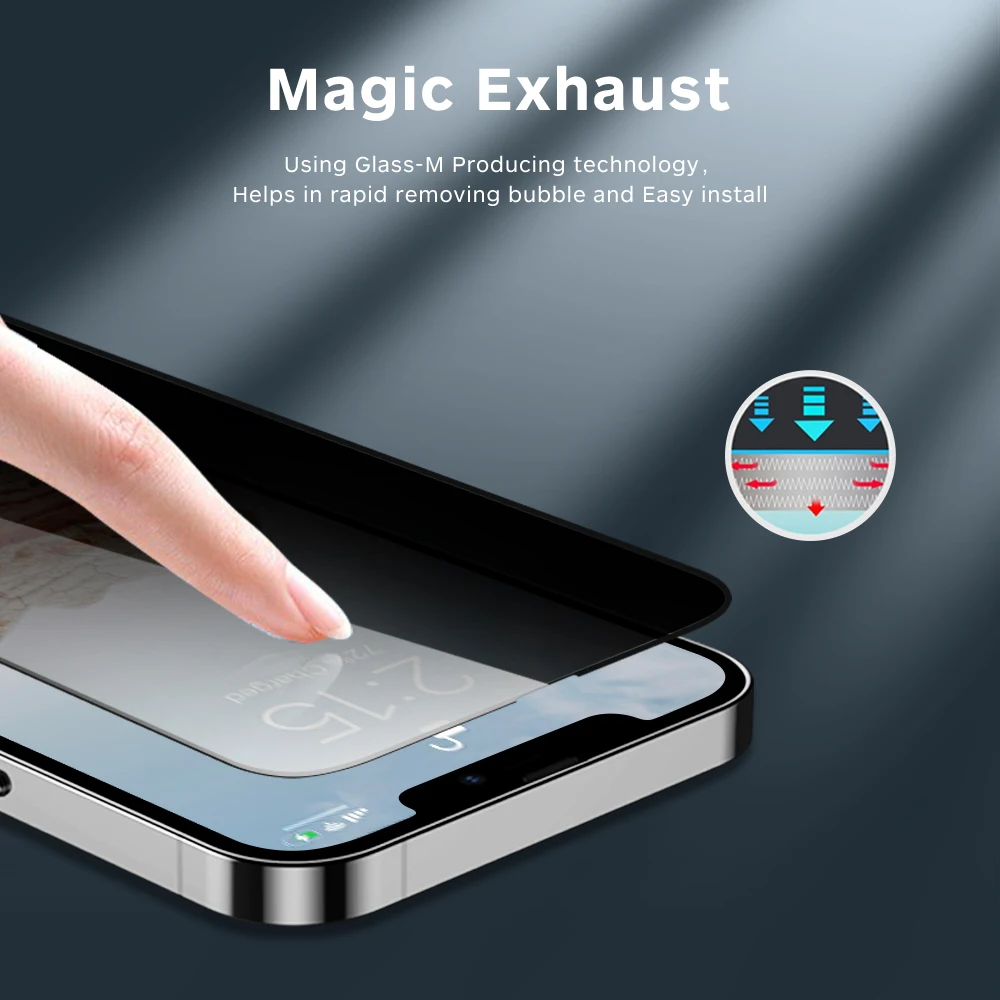 
2.5d Fullglue Fullcover Anti Spy Privacy Tempered Glass Screen Protector For For Iphone 13 Pro Max 